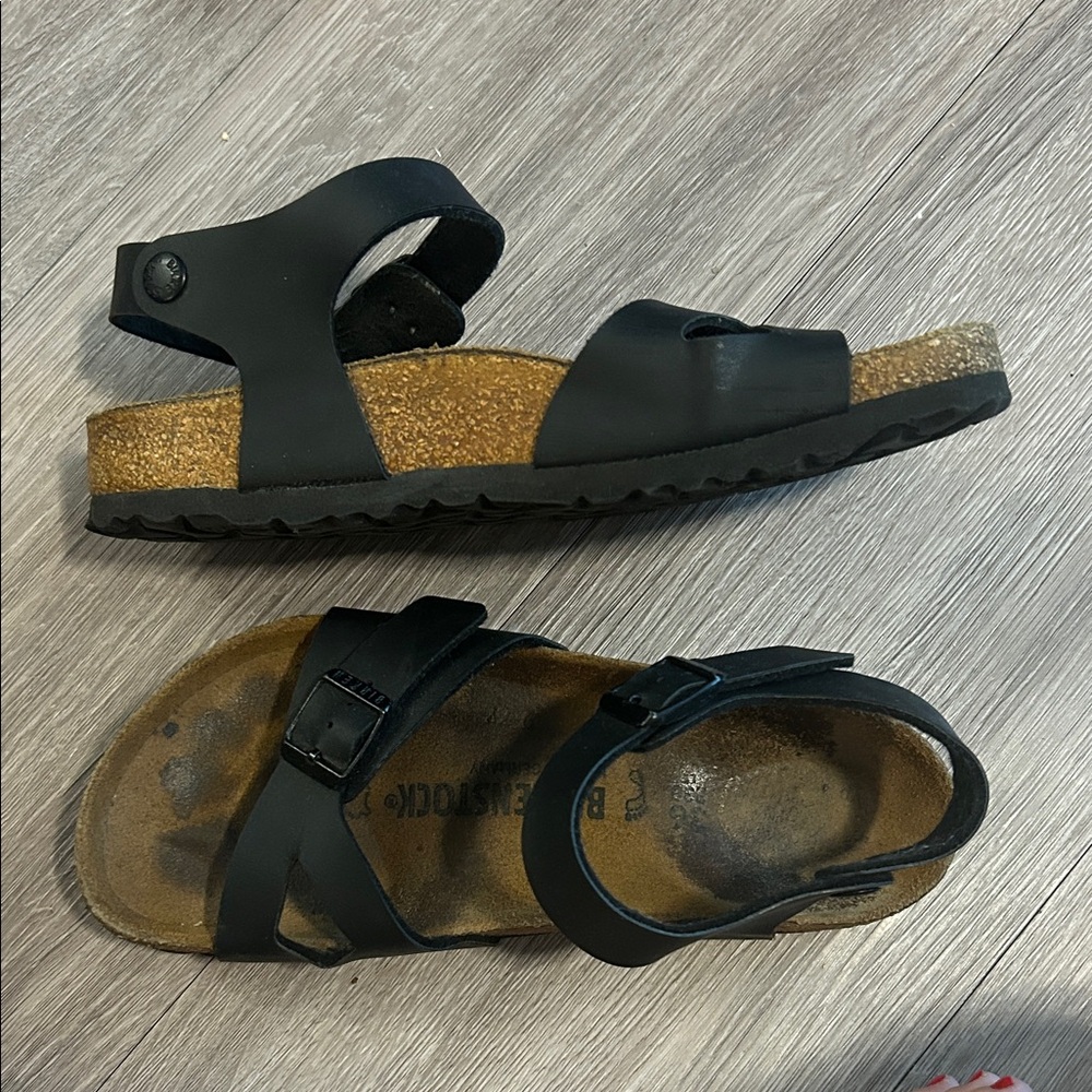 Birkenstock Black Cork Footbed Sandals